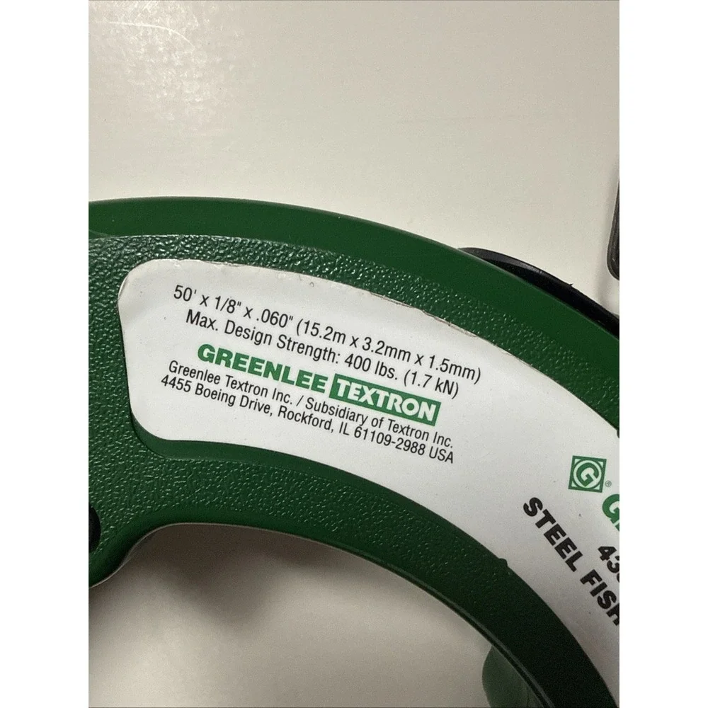 GREENLEE 438-5 Steel Fish Tape Wall Snake 50'x 1/8